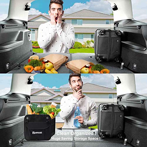 Autoark Multipurpose Car SUV Trunk Organizer,Durable Collapsible Adjustable Compartments Cargo Storage,AK-042 - Thumbnail 5