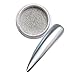 BORN PRETTY 2 Boxes Mirror Powder Gold Silver Pigment for Metal Manicure Glitter with 1Pc Brush Pen