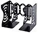 Gorse Hollow Black Decorative Bookends Heavy Duty Adjustable Books Holder Stand Desk Nonskid Bookend Metal