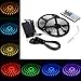 LEDNICEKER 2 Reels 12V 32.8ft Waterproof Flexible RGB 5050 LED Strip Light Kit, Multi-colored, SMD5050 300 LEDs, LED Strip Kit & MINI 44-key IR Controller + 12V 5A Power Supply, Adhesive Light Strips