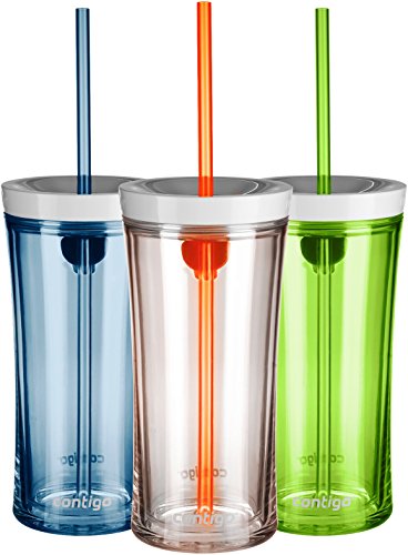 Contigo AUTOCLOSE Shake & Go Tumblers, 16oz, Monaco/Citron/C