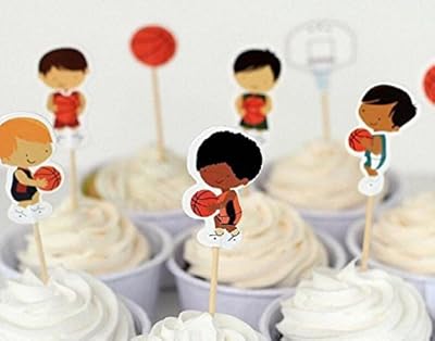 Various Fun Designs of Farm Animals/Easter Rabbit/Basketball/Football/Robots/Nautical/Trucks Theme Cupcake Toppers for Birthday/Christmas/ Events/Party. Set of 24