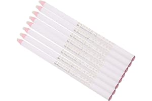 SIXRUN 8Pcs Chinagraph Marker Pencil, White Wax Peel Off Fabric Glass China Marking Pen, with Free Cut Invisible Design, for 