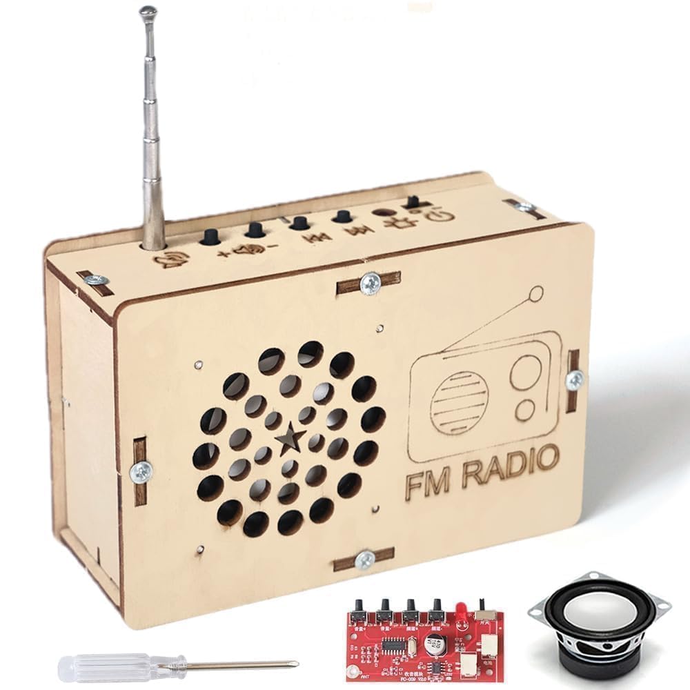 STEM Toys for Ages 6-8-13 Science Kits DIY Building Your Own Radio Craft for Kids Stocking Stuffer Valentine Gifts for 9 11 12 14 15+ Year Old Boys Girls Teen Circuit Engineering Electronics Project