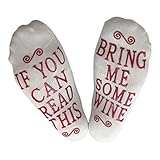 If You Can Read This Bring Me Some Wine Gift Socks - Perfect Hostess or Housewarming Gift Idea, Birthday Present, or Mother's Day Gift for a Wine Enthusiast