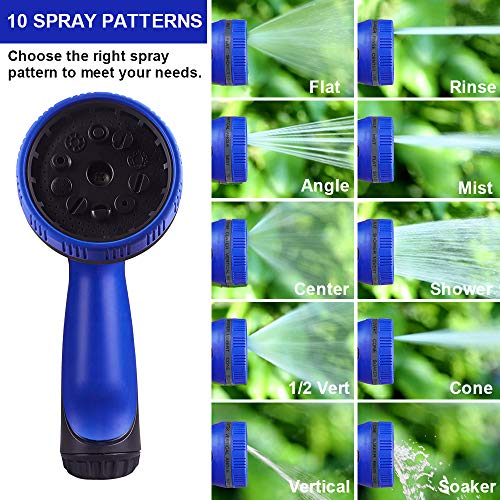 WOVUU Garden Hose Expandable 100FT,Flexible Durable Water Hose with 10 Spray Hose Nozzle/Self-Locking Leakproof Self-installion/Lightweight No-Kink/3750D Fabric/3-Layers Latex/3/4 Solid Brass - Thumbnail 4