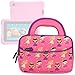 Evecase All-New Kids Edition 7-inch Tablet Sleeve, Cute Princess Themed Neoprene Travel Carrying Slim Sleeve Case Bag w/Dual Handle and Accessory Pocket - Pink w/Purple Trim