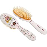 Rock & Ruddle Soft White Natural Boar Bristle Hairbrush for Babies and Young Children (Baby 6.9") - Perfect for Fine Hair Detangling and Smoothing - Designed & Made in UK - Unicorns Design
