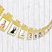 Jovitec Newborn to 12 Month Baby Photo Banner 1st Birthday Bunting Garland First Birthday Party Decor, Great Baby Shower (Gold)