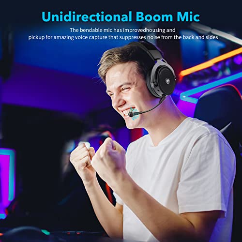 NUBWO Wireless Gaming Headset,2.4GHz & Bluetooth 5.3 Technology with Noise-Canceling Microphone, Stereo Sound, Compatible with PC, PS5, PS4, Mac, Switch, 3.5mm Wired Mode for Xbox Series