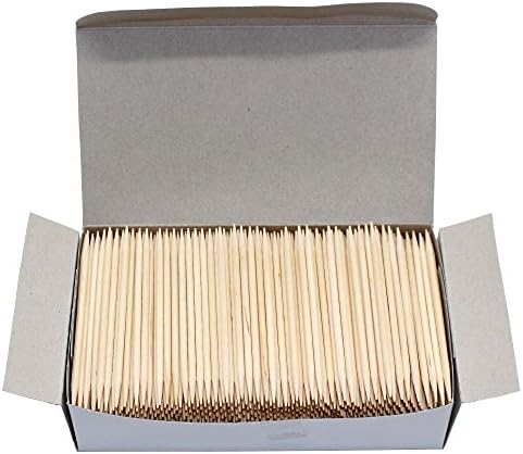Astick Wood Natural Wooden Toothpicks,Pack of 800,2.56"length