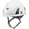 HH-CH1-W-White Protective Helmet with Six-Point Ratchet Suspension and Four-Point Chin Strap, Adjustable Hard Hats for Work