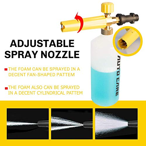 AutoCare Adjustable Foam Cannon Adapter for Karcher Snow Foam Lance Gun