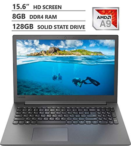 Lenovo Ideapad 15.6″ HD Energy-efficient LED-Backlit Display Laptop, AMD A9-9425 Dual-Core Processor Up to 3.70GHz, 8GB Memory, 128GB Solid State Drive, Wireless-AC, Bluetooth, Windows 10 Home, Black