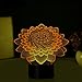 MOLLY HIESON 3D Lotus Flower Night Light Touch Switch Table Desk Optical Illusion Lamps 7 Color Changing Lights LED Table Lamp Xmas Home Love Birthday Children Kids Decor Toy Gift