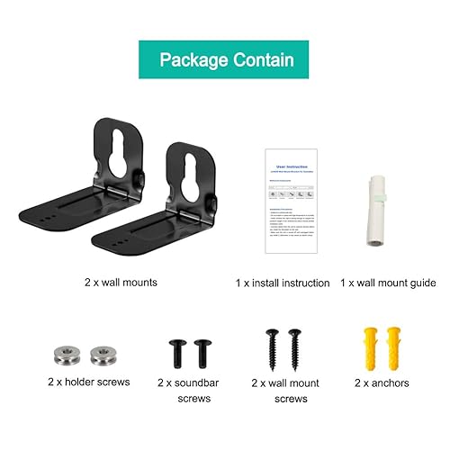Wall Mount Bracket for Samsung Soundbar HW-B550 B450 Q990B Q990C Q800B S60A  N950 MS750 MS751 HW-MS650 HW-A55C,