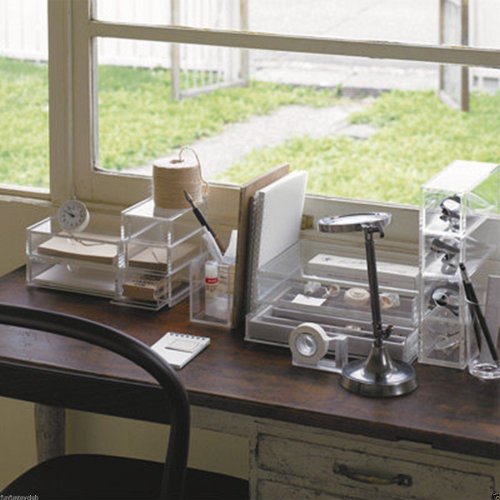 Muji Acrylic Stackable 2 Drawers Box With Lid L Size Import It All