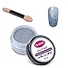 CLAVUZ 2g Silver Chrome Powder Holo Effect Chameleon Color Changing Glitter Nail Powder Manicure Pigments with Sponge Stick Nail Art Tools Kit