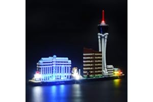 BRIKSMAX Led Lighting Kit for Architecture Las Vegas- Compatible with Lego 21047 Building Blocks Model- Not Include The Lego Set