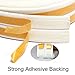 Loobani Self Adhesive EPDM Doors and Windows Draught Excluder Foam Seal Strip Soundproofing Collision Avoidance Rubber Weatherstrip 3/8-Inch x 1/4-Inch x 2.5-Meters, 2 Seals