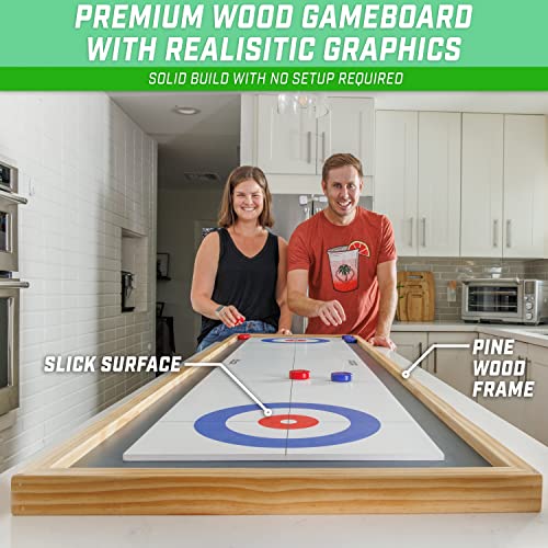 GoSports Shuffleboard and Curling 2 in 1 Board Games Classic Tabletop