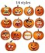 72 Expressions Pumpkin Decorating Stickers Kit Halloween Crafts for Kids - Make Your Own Jack-O-Lantern Face Decals Party Decorations