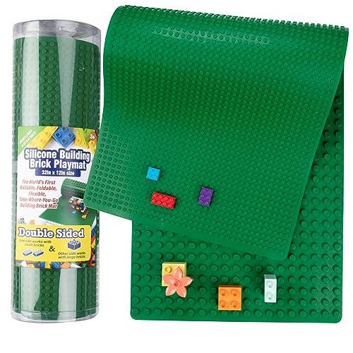 SCS Direct Brick Building Blocks Silicone Playmat 32" Rollable and