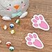 Geefuun 24Ct Easter Decorations Bunny Paw Prints Footprint Stickers - Party Decor Ornaments - Floor Clings Decals