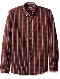 Camisa de panel de ventana elástica con manga larga y botones de manga larga Slim Fit Flex de Van Heusen para hombre