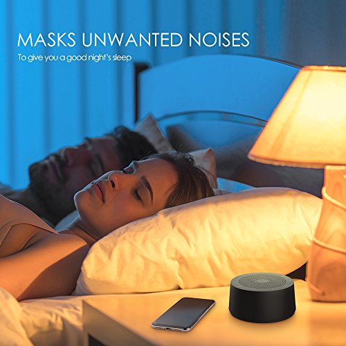 White Noise Machine Rechargeable, AVANTEK 30 Non-Looping High Fidelity Soothing Sounds for Sleeping with Full Touch Control, Fan & Nature Sounds, Earphone Jack, Memory Function & 7 Timer Settings - Thumbnail 3