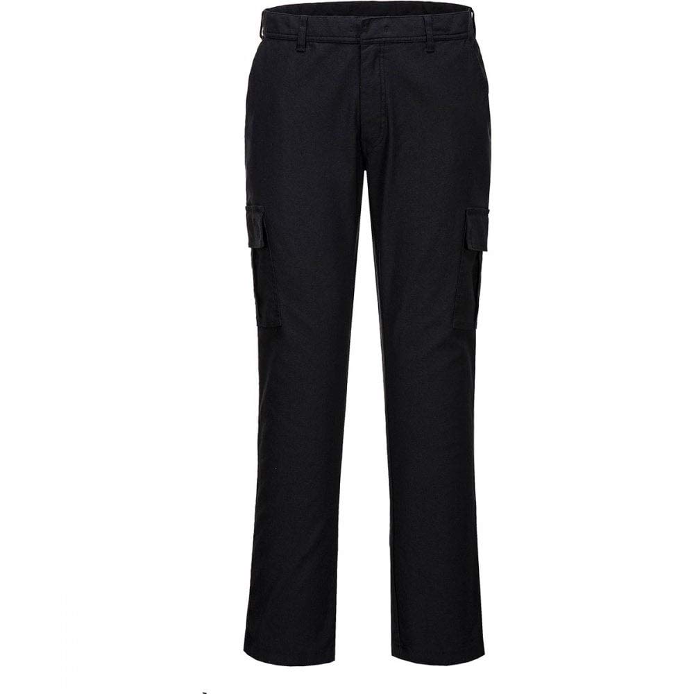 Portwest S231 Durable Flex Stretch Slim Combat Trousers Black, 32