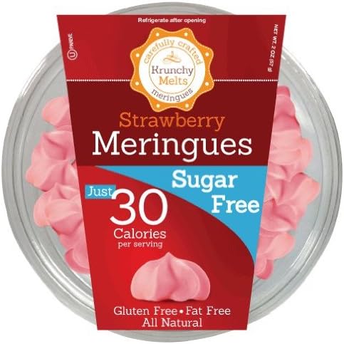 Krunchy Melts Sugar Free Meringues - Strawberry- 57g