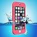 iPhone 6S Waterproof Case,30cm Life Waterproof, iThrough iPhone 6 Underwater Case, Dust Proof, Snowproof, Shockproof, Ultra Slim Durable Protective Case for iPhone 6, iPhone 6S, 4.7 Inches (Pink)