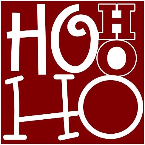 Ho Ho Ho 5.75"x 5.75" Decorative Vinyl Christmas Decal - Red