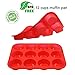 Silicone Muffin Pan, SySrion 12 Cup Premium Cupcakes Baking Pan, Non-stick, BPA Free Food Grade Silicone Mold Material - Dishwasher - Heat Resistant Tins up to 450¡ãF - Microwave Safe - Red