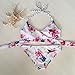 Push-up Padded Bra Bikini,Laimeng Women Floral Sexy Beach Wear Swimwear Swimsuit (S, White)