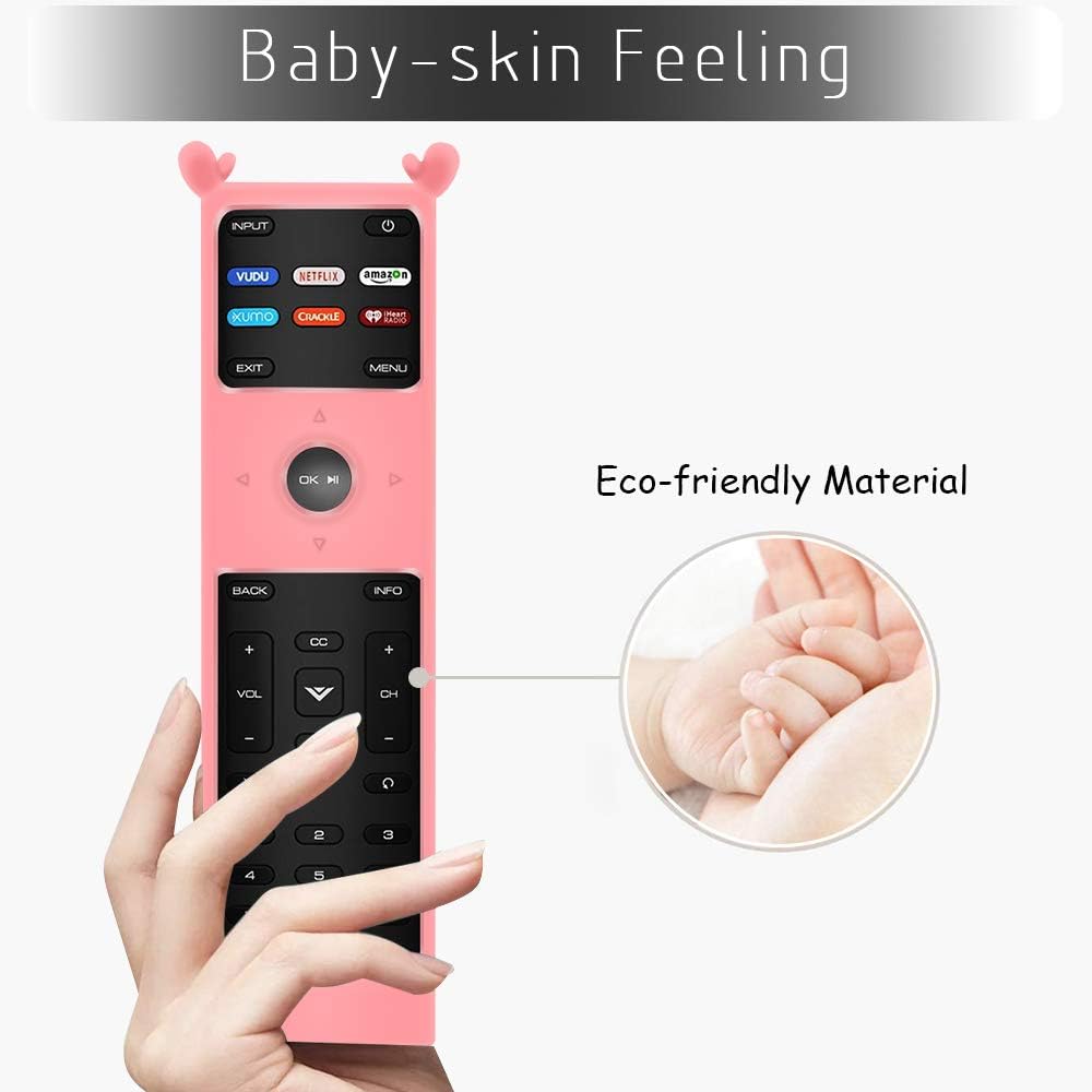 Protective Case for Vizio New XRT136 Smart LCD LED TV Remote Control,[Thicken Layer] XRT136 Remote Replacement Bumper Battery Back Cover Holder Protector,Shockproof Vizio Remote Cotrol Covers-Coral: Home Audio & Theater