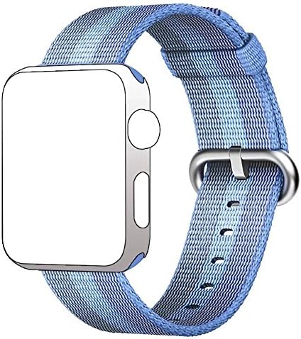 Apple Watch Band Series 1 Series 2,LuckBuying Woven Nylon Sport Band Replacement Wrist Strap with Stainless Steel Buckle for iwatch,38mm,Tahoe Blue