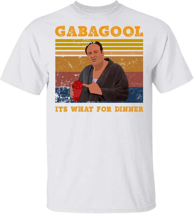 HUANG Gabagool It s What s For Dinner Tony Soprano Vintage Shirt T 