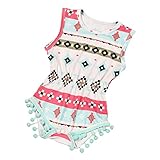 Baby Clothes, Bestpriceam Newborn Toddler Printing Bodysuit Romper Jumpsuit (0-6M, Red)