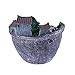 NUOLUX Micro Landscape Artificial Flowers Succulent Plants Pot Tiny Creative Flower Pot Holders Hanging Garden Design with Sweet House (Silver)