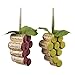 Kurt Adler Wooden Cork Grape Bunch Christmas Tree Ornaments (set of 2)