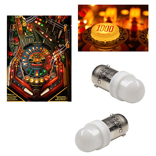 PA x10#44#47 2835 LED ba9s 2 SMD 6.3V DC Pinball Gaming Machine Light Bulb (White)