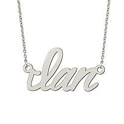 BYBWBL Ian Name Pendant Necklace Silver Color