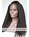 Chantiche Natural Looking Italian Yaki Glueless Full Lace Wigs with Baby Hair for Black Women Best Brazilian Remy Human Hair Wig Light Brown Lace 130 Density 16inch #1B