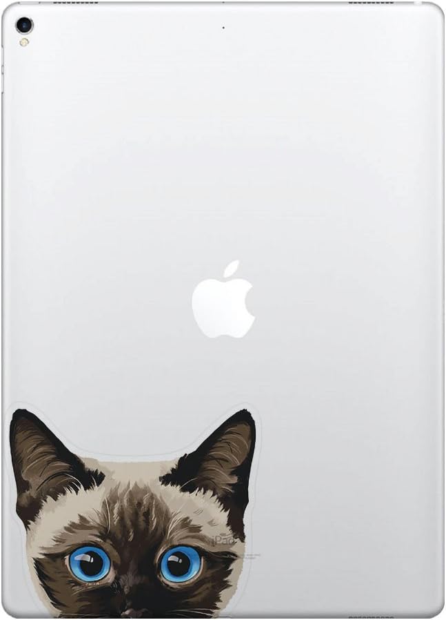 FINCIBO 5 x 5 inch Siamese Kitten Cat Removable Vinyl Decal Stickers for iPad MacBook Laptop (Or Any Flat Surface)