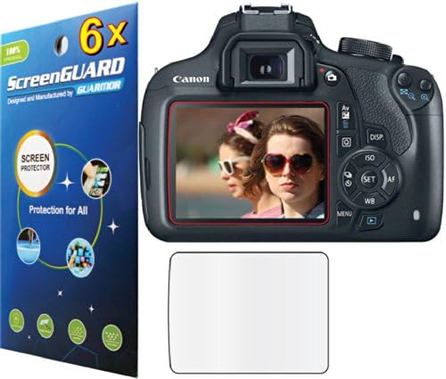 6x Canon EOS Rebel T5 (EOS 1200D / EOS Kiss X70) Digital Camera Premium Clear LCD Screen Protector Guard Shield Kit (NO CUTTING, GUARMOR Brand)