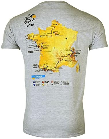 Le Tour de France Official Tour de France '2018 Roadmap' T-Shirt - Grey (L)