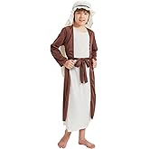 JUICYRAUL Boy Saint Joseph Costume,Biblical Religious Fancy Dress,Shepherd Costume,Perfect for Easter Halloween