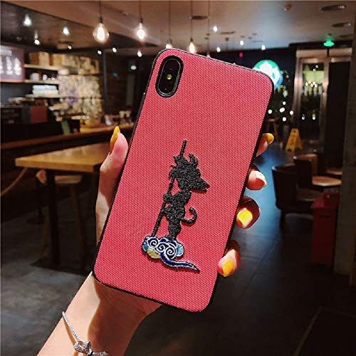 Dragon Ball Super Z Son Goku Case for X XR XS MAX 11 pro 8 7 Plus Luxury 3D Embroidery Cloth Soft Cover Coque (2, 11)
